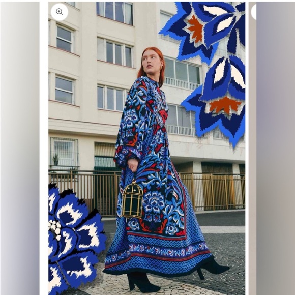 Anthropologie FARM Rio Black Toucans Scarf Maxi Dress - Picture 5 of 10